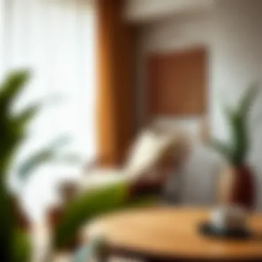 Sustainable brown wicker chair in an eco-friendly interior