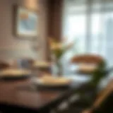 Elegant dining setup featuring extra large plastic placemats