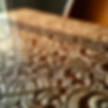 Intricate Patterns on Extra Large Plastic Placemats Close-up of textures and patterns on extra large plastic placemats