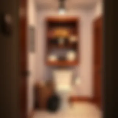 Charming Small Bathroom with Cherry Storage Transformed small bathroom with cherry over the toilet storage, adding charm and organization.