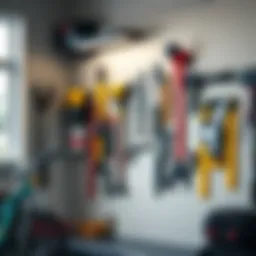 Elegant peg wall showcasing a variety of tools and accessories in a modern garage