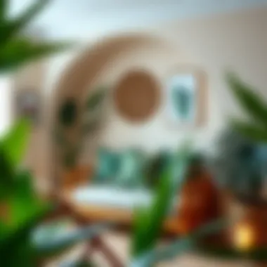 Creating Comfort with Tropical Inspiration A cozy reading nook adorned with tropical leaf accents