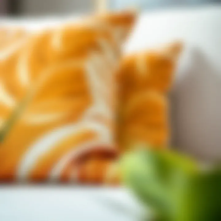 Details of Tropical Design Craftsmanship Close-up of intricate tropical leaf patterns on fabric