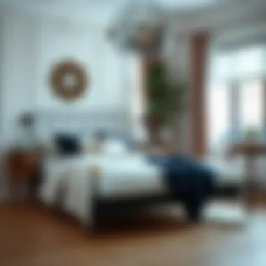 Stylish Twin Bed Frame with Elegant Decor Stylish twin bed frame with decorative bedding and accessories
