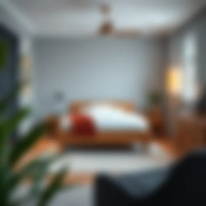 Cozy Room with Twin Wood Platform Bed Stylish decor around a twin size wood platform bed in a cozy room