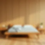 Elegant twin size wood platform bed showcasing minimalist design