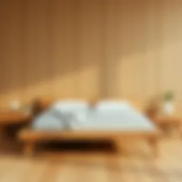 Elegant twin size wood platform bed showcasing minimalist design