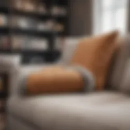 Elegant glider arm cushions enhancing living room decor