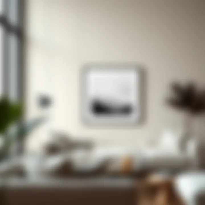 Stylish 8x10 picture frame integrated into a modern living room decor