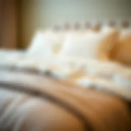 Luxurious bedding showcasing various fabric types