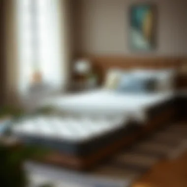 Unrolling a Queen Size Mattress Illustration of the unrolling process of a queen size mattress