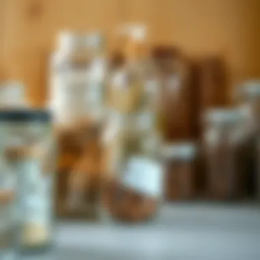 Eco-Friendly Choices: A Variety of Clear Jars Diverse collection of eco-friendly clear jars for storage