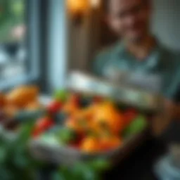 Elegant veggie serving tray showcasing fresh produce