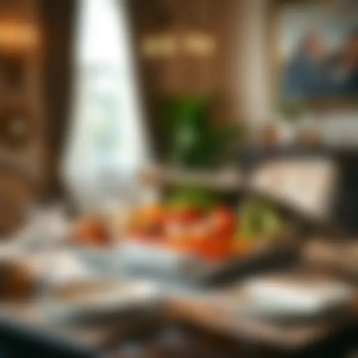 Formal Dining with Style Stylish display of veggie tray at a formal dining setting