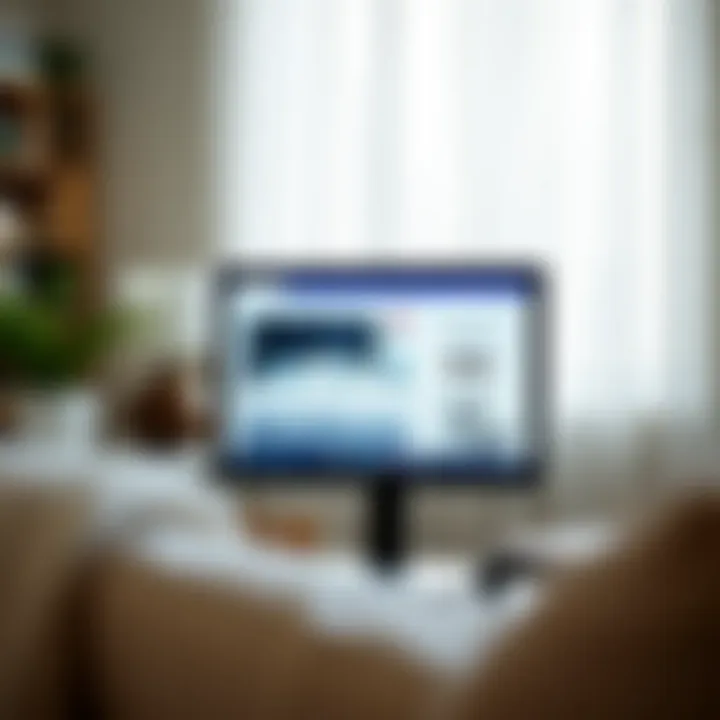 Exploring Box Springs Online Online shopping for box springs on a computer screen