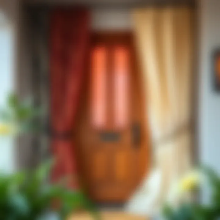 Diverse Styles of Curtains for Front Doors A variety of curtain styles displayed on a front door