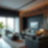 Innovative Wire Tube Installation Innovative wire tube installation in a modern living room