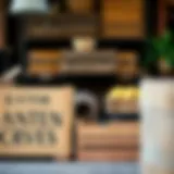Beautifully crafted wooden crates in a rustic setting
